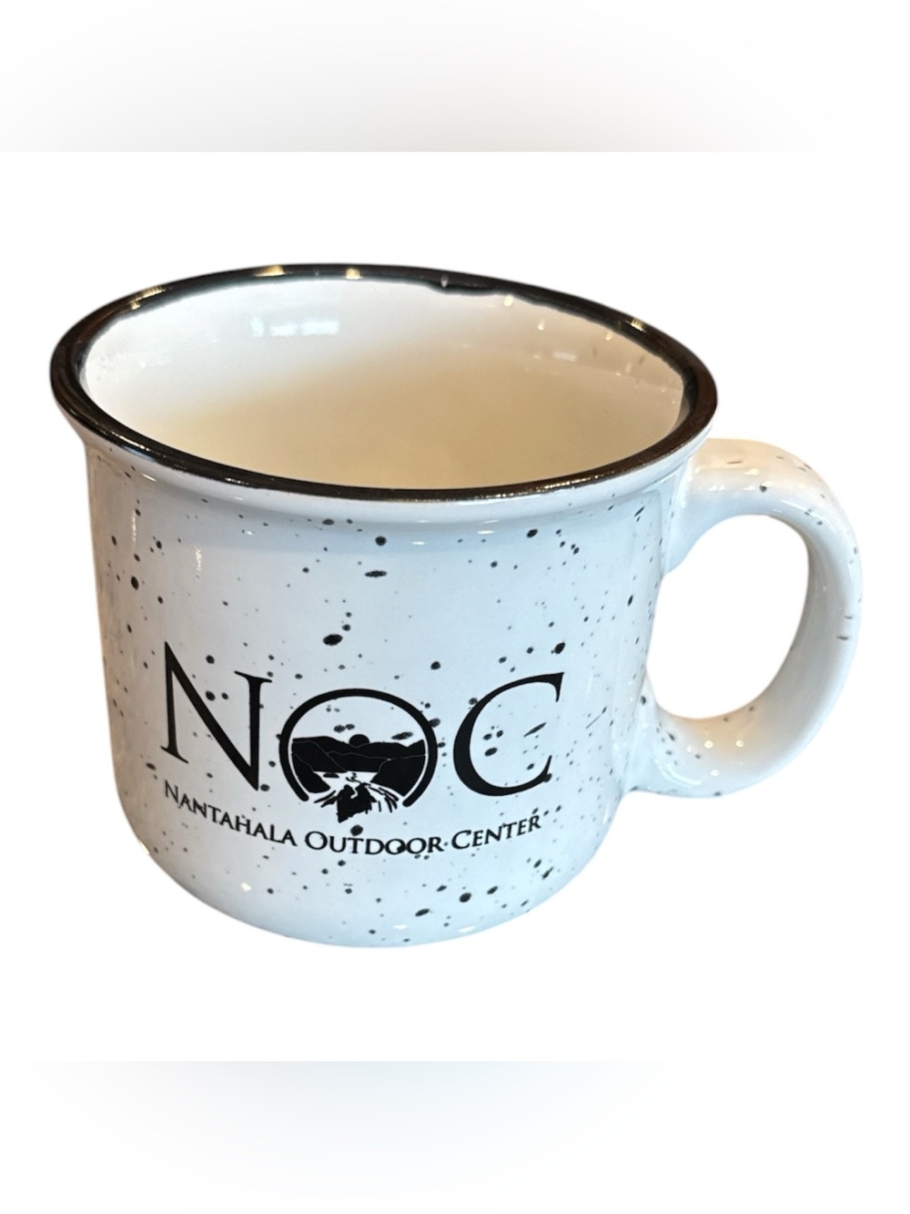 NOC Nantahala Outdoor Center 12 Ounce Large Mug White & Black Used